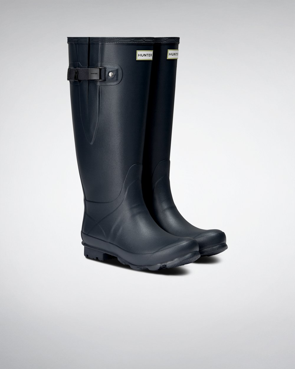 Hunter Norris Field Wide Fit Rain Boots - Shop Womens Navy - ENXMUH793